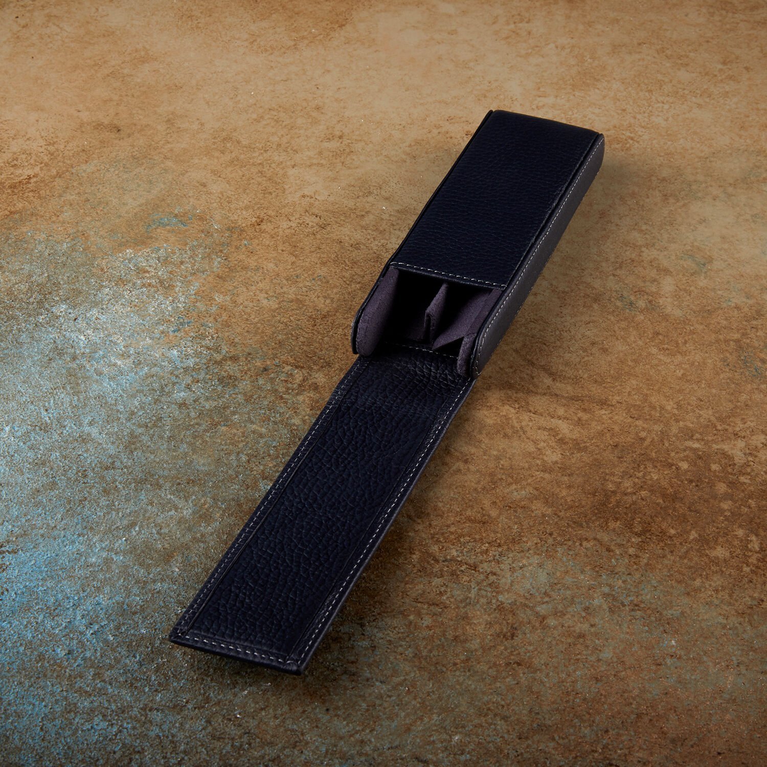 Kric 2'li Deri Kalemlik - Lacivert