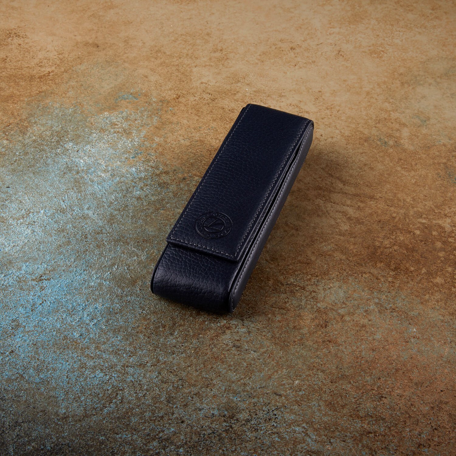 Kric 2'li Deri Kalemlik - Lacivert