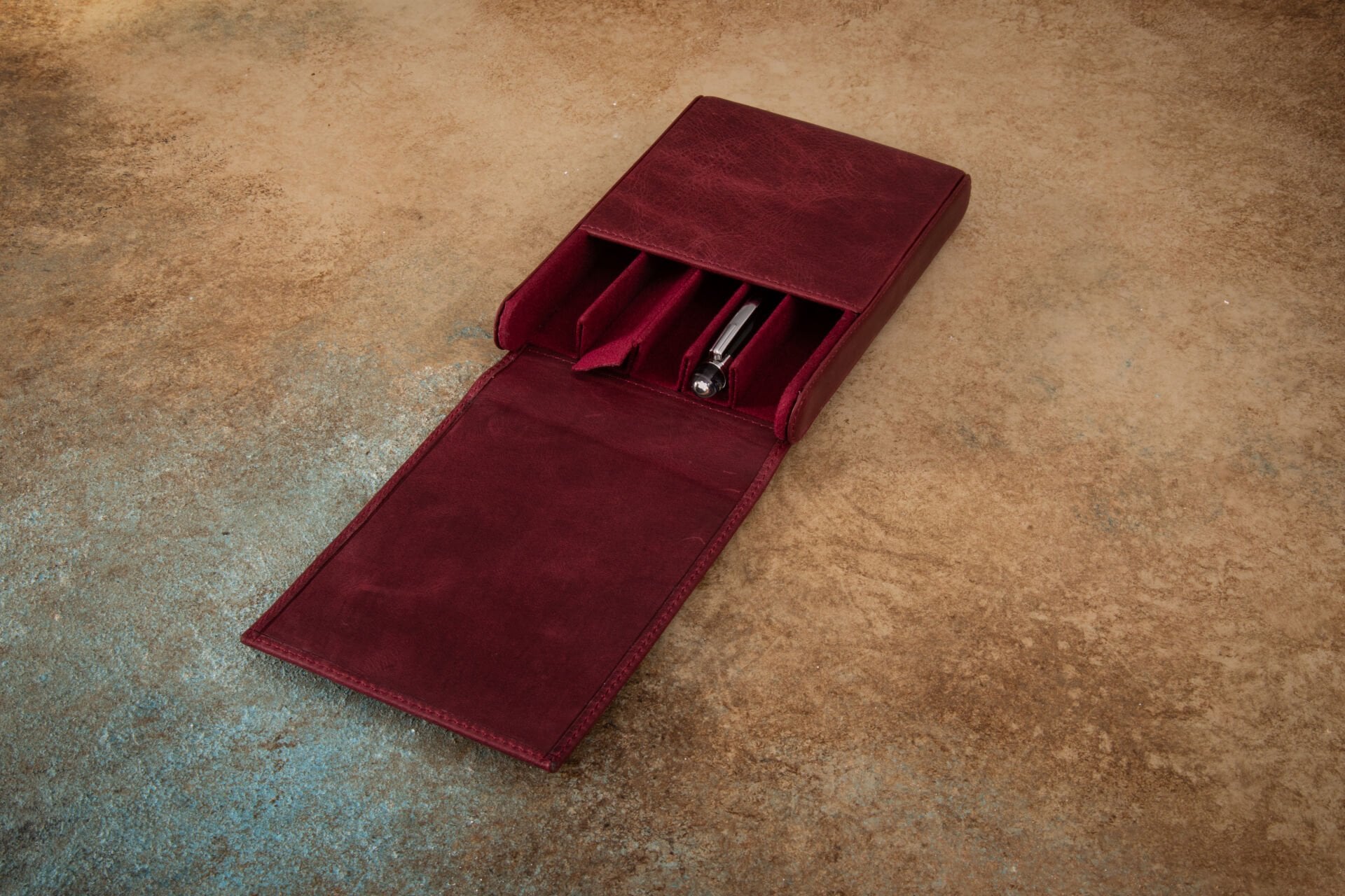 KRIC 5 Lİ DERİ KALEMLİK - CLARET