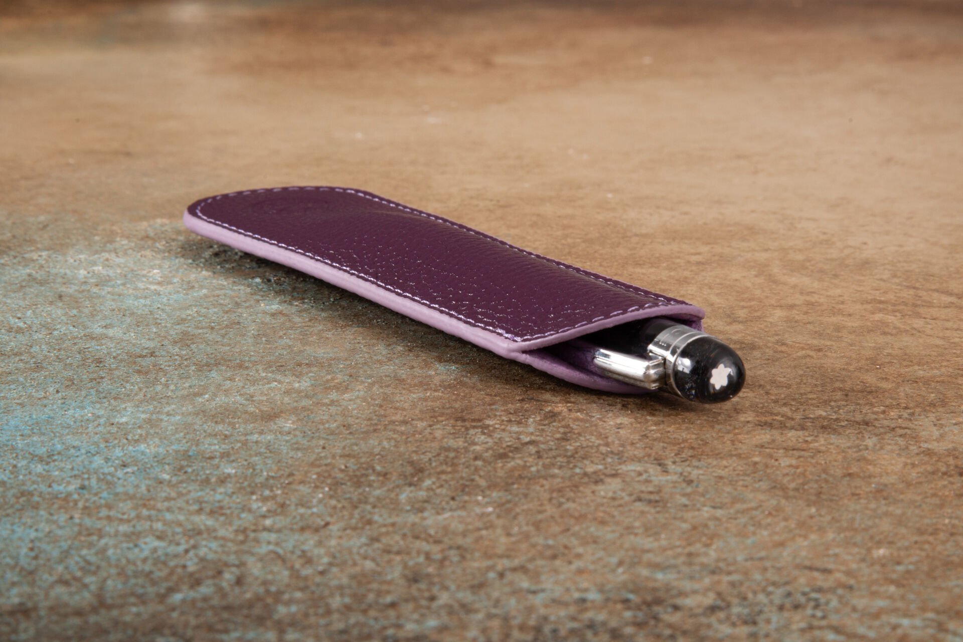 Krıc Tekli Deri Kalemlik - Mor