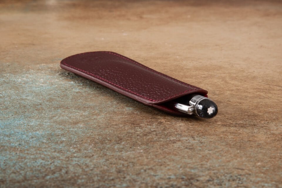 Krıc Tekli Deri Kalemlik - Bordo