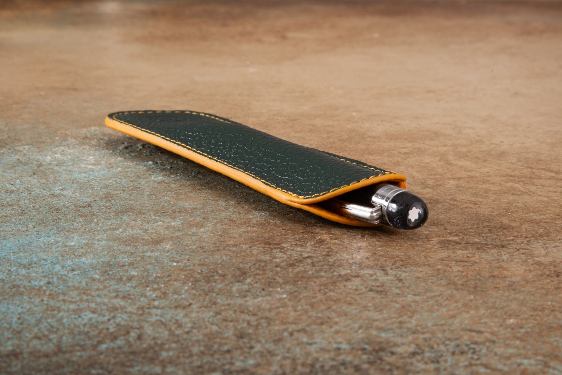 Krıc Tekli Deri Kalemlik - Yeşil